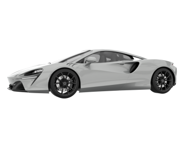 Beyaz arka planda beyaz modern süper araba. 3d oluşturma.