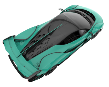 Stüdyo ortamında 3 boyutlu markasız bir pikap araba.