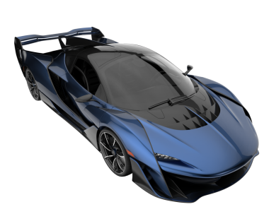 Bir spor arabanın 3 boyutlu canlandırması