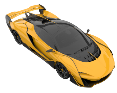 modern süper araba beyaz arka planda izole edilmiş 3 boyutlu görüntüleme