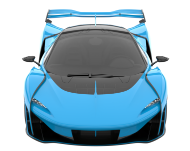 Modern araba arka planda izole edilmiş. 3D görüntüleme - illüstrasyon