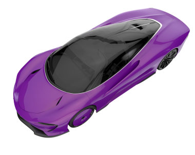 Stüdyo ortamında daha az genel bir konsept arabanın 3 boyutlu çizimi