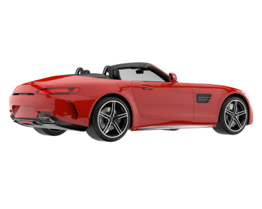 Modern araba beyaz arka planda izole edilmiş. 3d oluşturma