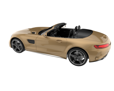 Modern spor araba - yan görüş. Beyaz arka planda izole edilmiş. 3 boyutlu illüstrasyon. yüksek kalite