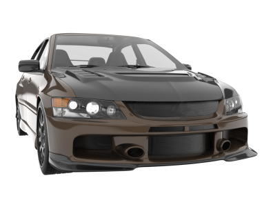 modern otomobil arka planda izole edildi