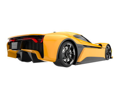 modern spor araba beyaz üzerine izole