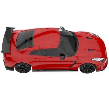 Beyaz arka planda modern bir araba. 3d oluşturma.