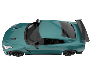 Modern araba arka planda izole edilmiş. 3D görüntüleme - illüstrasyon