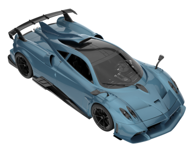 Stüdyo ortamında daha az genel bir konsept arabanın 3 boyutlu çizimi