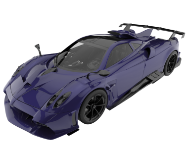 Siyah arka planda modern bir araba. 3d illüstrasyon