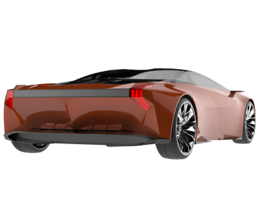 beyaz arkaplandaki modern araba 3 boyutlu görüntüleme