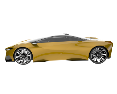 beyaz arka planda modern araba 3 boyutlu