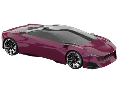 Modern araba arka planda izole edilmiş. 3D görüntüleme - illüstrasyon