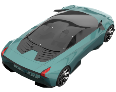 Modern araba beyaz arka tarafta.