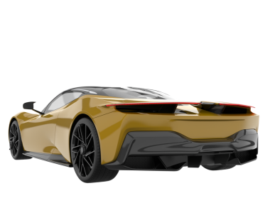 Siyah arka planda gerçekçi bir araba