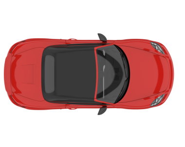 Modern spor araba - üst görünüm