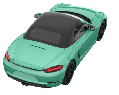 Modern yeşil spor araba beyaz arka planda izole edilmiş. 3d oluşturma.