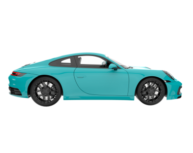 Beyaz arka planda modern mavi araba. 3 Boyutlu Hazırlama