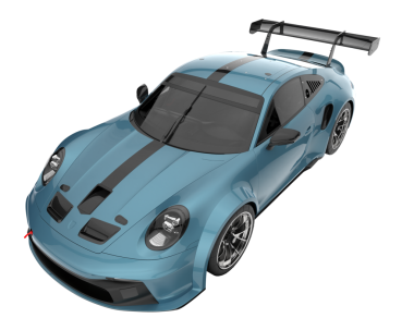 Modern araba beyazda izole edilmiş. 3d oluşturma