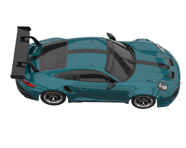 Beyaz arkaplanda izole edilmiş bir arabanın 3 boyutlu görüntülenmesi