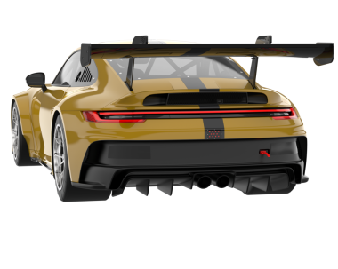 beyaz arka planda modern spor araba