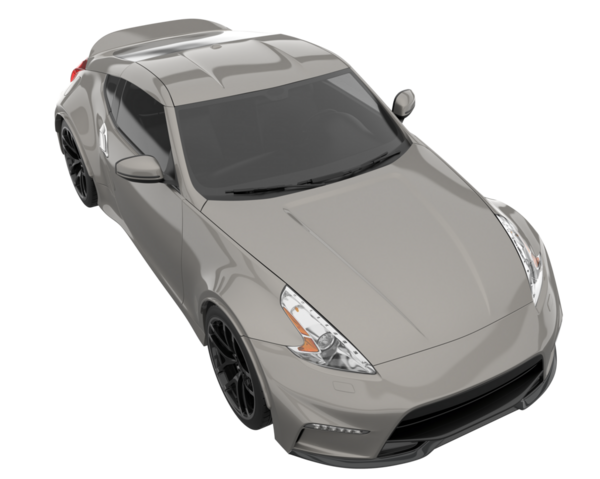 Beyaz arka planda izole edilmiş spor arabaların gerçekçi vektör çizimi.