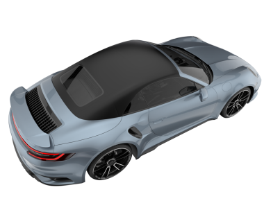 Modern araba arka planda izole edilmiş. 3D görüntüleme - illüstrasyon