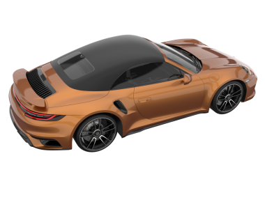 Modern araba arka planda izole edilmiş. 3 boyutlu resimleme.