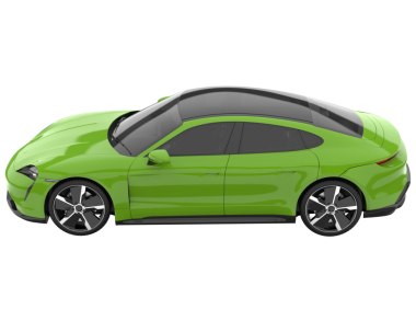 Yeşil spor araba. vektör illüstrasyonu