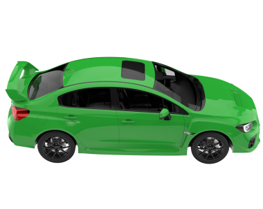 Beyaz arka planda modern bir araba. 3d oluşturma