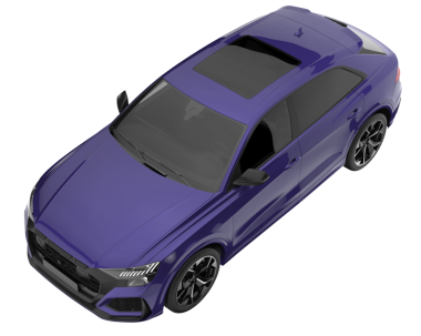 Modern araba arka planda izole edilmiş. 3D görüntüleme - illüstrasyon