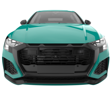 modern araba beyaz arka planda yansımayla izole edilmiş. 3d oluşturma