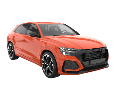 Modern bir arabanın 3 boyutlu çizimi.