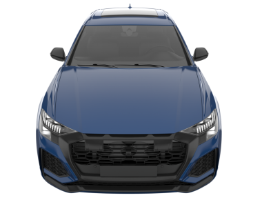 Arka planda izole edilmiş gerçekçi bir SUV aracı. 3D görüntüleme - illüstrasyon