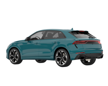 Araba şeffaf arkaplanda izole edilmiş. 3d illüstrasyon.