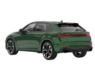 Modern araba beyazın üzerinde izole edilmiş. 3d oluşturma