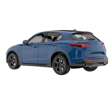 mavi lüks spor araba - yan görünüm