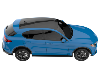 mavi araba modern şehir arkaplanı