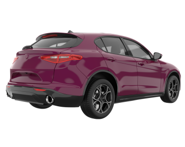 Pembe araba, beyaz arka plan.