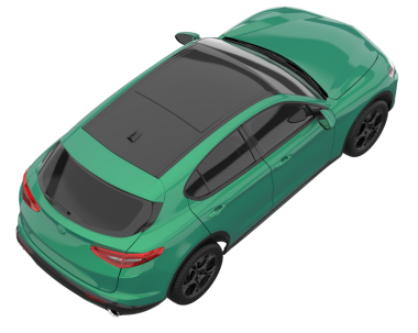 Beyaz arka planda izole edilmiş lüks bir arabanın 3 boyutlu görüntüsü