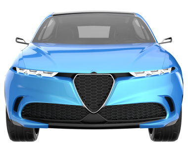 Araba, vektör çizimi. gerçekçi araba ön görünümü, yan görünüm.