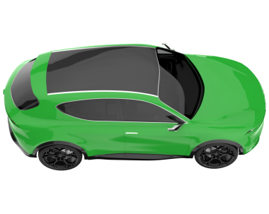 beyaz arka planda modern yeşil araba