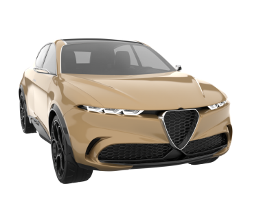 Modern araba arka planda izole edilmiş. 3d illüstrasyon