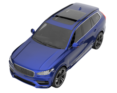 Modern bir arabanın 3 boyutlu bir tasviri. Beyaz üzerine izole edilmiş. 3d oluşturma.