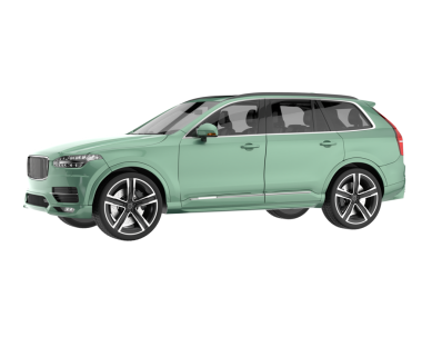 modern araba beyaz arka planda 3 boyutlu izole edilmiş.