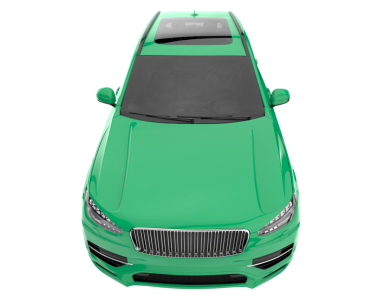 Modern araba beyaz arka planda izole edilmiş. 3d oluşturma