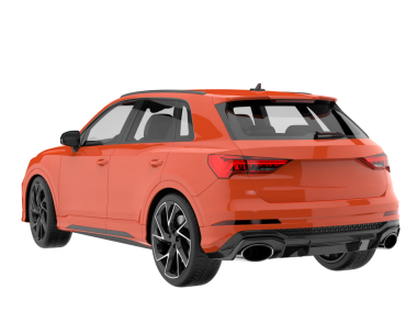 Modern lüks SUV arabası beyaz arka planda izole edilmiş. 3 boyutlu - 3 boyutlu.