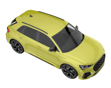 Gri arka planda modern kompakt araba