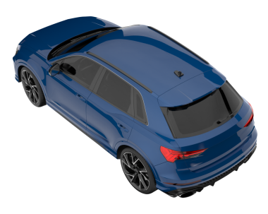 Araba arka planda izole. 3D görüntüleme - illüstrasyon