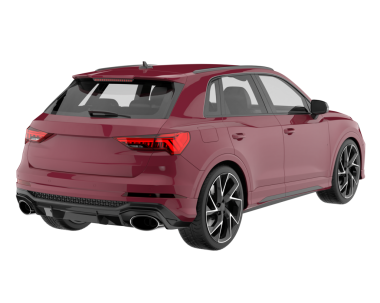 Lüks modern araba arka planda izole edilmiş. 3d illüstrasyon